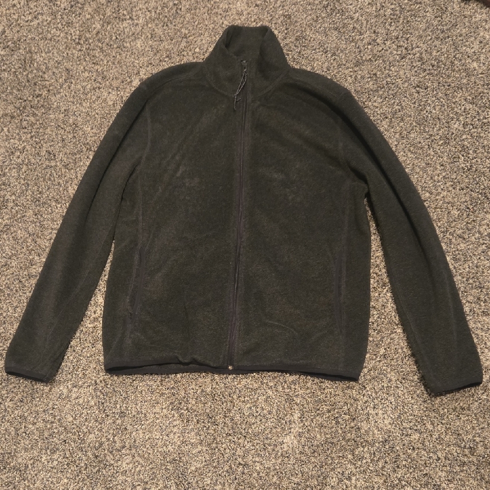St. John's Bay Men's Charcoal Zip-Up Sweater